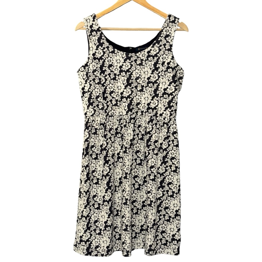Brooks Brothers dress blue white a-line sleeveless size medium